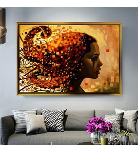 Altın Çerçeveli dekoratif tablo l870 (Gold)