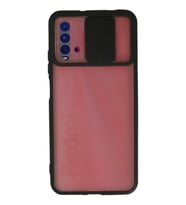 Newface Xiaomi Redmi 9T Kılıf Palm Buzlu Kamera Sürgülü Silikon - Siyah