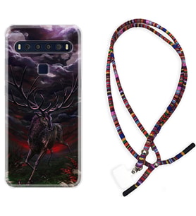 TCL 10L 10 Plus 10SE 20E 20SE 30 L7 Kılıf Boyun Asklı Rasta Silikon Dark Deer 1786