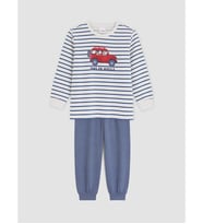 LCW Kids Ekru Bisiklet Yaka Erkek Çocuk Pijama Takım