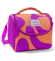 Coral High İlkokul Kız Çocuk Okul Beslenme Çantası, Turuncu Mor Renkli Çizgili, Termoslu (Isı Yalıtımlı) (Çok Renkli)