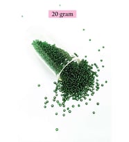 Dökme Cam Kum Boncuk (11/0) 2 mm - 20 Gram - Şefaf Koyu Yeşil - BNC002