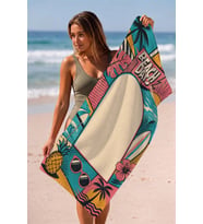 Valerine Life Plaj Havlusu 70x140cm Havuz Spa Sauna Spor Pamuklu Emici Pop Art Beach Days