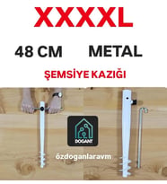 Karadeniz Metal Demir  Plaj Bahçe Kamp Şemsiye Tente Yer Sabitleme Kazığı 48 Cm