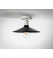RİOLİGHT RETRO TEKLİ METAL PLOFONYER AVİZE ŞAPKA ÇAPI: 28CM (Siyah)