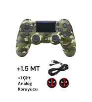 Playstation 4 DualShock Yeni Nesil V2 Gamepad + 1.5 MT Şarj Kablo + 1 Çift Analog Başlığı