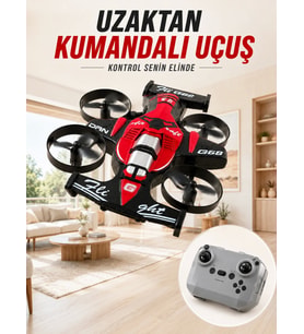 4 Pervaneli RC Drone Uzaktan Kumandalı 360 Derece Dönüşlü Akrobatik Uçan Oyuncak