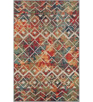 Eliana Home Baskılı, Yıkanabilir Kaymaz Taban Salon Halısı LNA0493 100x150 cm (Kırmızı)