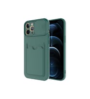 Apple iPhone 12 Pro Uyumlu Kılıf Zore Kartix Kapak (Koyu Yeşil)
