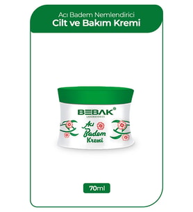 Northcity Acı Badem Kremi Kavanoz 70 ml – Derin Nemlendirici ve Cilt Bariyeri Koruyucu