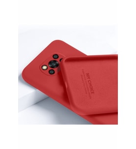 Xiaomi Poco X3 Nfc Kılıf Içi Kadife Mat Ve Ipeksi Yüzey Lüx Silikon Lansman Kapak - Kırmızı