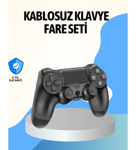 PS4 Uyumlu Kablosuz Oyun Kolu Ergonomik Çift Titreşimli