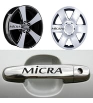Micra Kapı Kolu Jant Sticker (10 Adet) Etiket Yapıştırma Z123