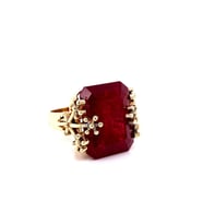 14k Altın Cultivate Ruby Taşlı Yüzük
