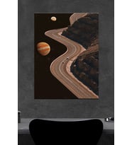 Uzay Yolu Ahşap Poster (27x18)