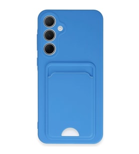 Samsung Galaxy A35 5g Kılıf Kelvin Kartvizitli Silikon - Mavi