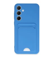 Samsung Galaxy A35 5g Kılıf Kelvin Kartvizitli Silikon - Mavi