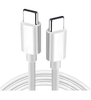Type C to Type C Hızlı Şarj ve Data Transfer Özellikli Şarj Kablosu, 60 W Çift Taraflı USB C Kablo, Yüksek Kaliteli Malzeme 1 Metre/Beyaz