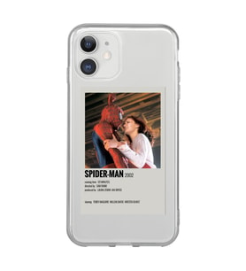 Iphone 11 Uyumlu Spider Man Minimalist Poster Desenli Şeffaf Telefon Kılıfı