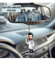 Kişiye Özel Karikatür Erkek Ayna Süsü – Araç İçi Esprili Hediyelik