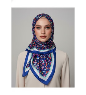 İpekten Exclusive Çiçek Desenli Pamuklu Şal 180x70