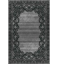 Eliana Home Baskılı, Yıkanabilir Kaymaz Taban Salon Halısı LNA0330 100x150 cm (Siyah)