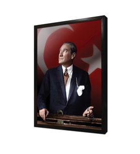 İstikbal Göklerdedir Atatürk Çerçeveli Mdf Tablo