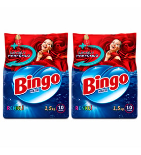 Bingo Matik Toz Çamaşır Deterjanı Renkliler 1.5 Kg x 2 Adet