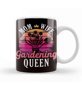 Mom Wife Gardening Queen Gardener Mother Mama Garden Plants Kupa Bardak Porselen