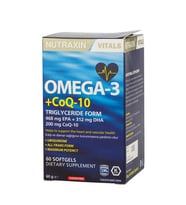 Nutraxin Vitals Omega-3 + Co-Q10 60 Softgel