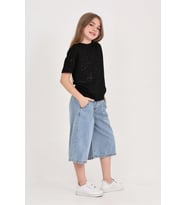 Kız Çocuk Jean Kaprili 2'li Alt-Üst Takım 7-12 Yaş 12673SK MODANINO