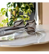 Hometarz İnox Metal Pasta Maşası Paslanmaz Çelik 21 CM (Gri)