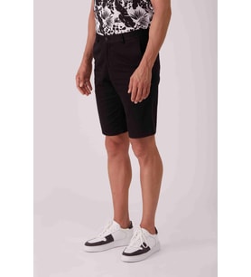 Siyah Erkek Regular Fit Düz Casual Short