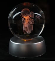 Harry Potter Cam Küre Işıklı Standlı Hediye
