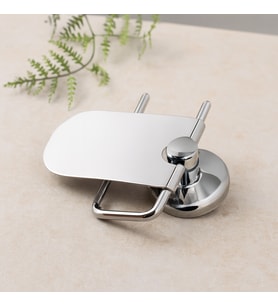 Kapaklı Metal WC Kağıtlık (Vidalı Montaj)