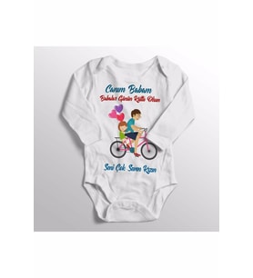 Bebek Beyaz Canım Babam Seni Çok Seven Kızın Yazılı Zıbın