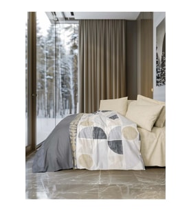 Cotton Box Modern Tek Kişilik Nevresim Takımı Formo Bej