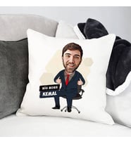 Kişiye Özel Erkek Patron Karikatürlü Yastık