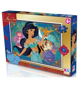 KS Games 100 Parça Disney Aladdin Puzzle - Kız Çocuk - ALD714