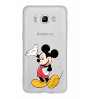Samsung Galaxy J5 2016 Kapak Mickey Mouse Tasarımlı Şeffaf Silikon Kılıf