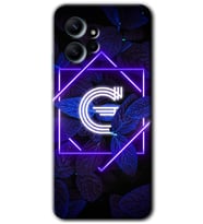 Redmi Note 12 4G Kılıf HD Desen Baskılı Kılıf - Dark Neon Yaprak G Harfi