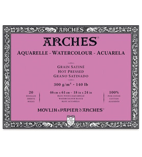 Arches Suluboya Blok Hot Press Natural White 300 gr 46x61 cm 20 Sayfa 