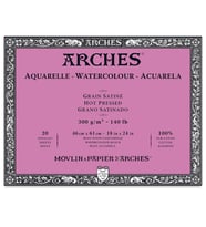 Arches Suluboya Blok Hot Press Natural White 300 gr 46x61 cm 20 Sayfa 