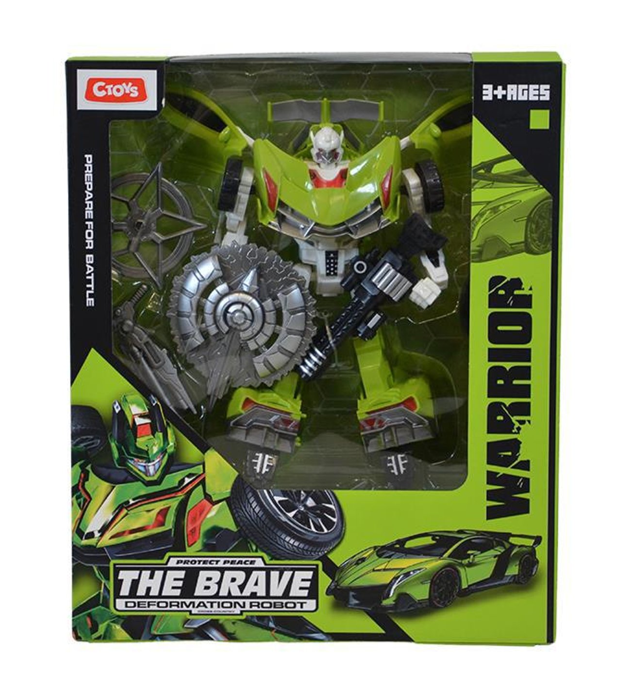 Ctoys Warrior The Brave Deformation Robot Yeşil HF9389AB