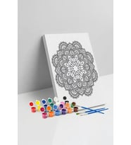 Klasik Mandala Tuval Boyama Seti 40x50 cm