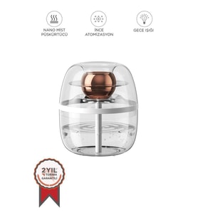 Torima K30 Humidifier Hava Nemlendirici Aroma Terapili Buhar Makinesi (Şeffaf)