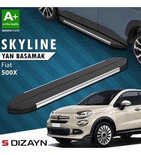 S-Dizayn Fiat 500X Skyline Krom Yan Basamak 173 Cm 2014 Üzeri A+ Kalite
