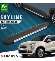 S-Dizayn Fiat 500X Skyline Krom Yan Basamak 173 Cm 2014 Üzeri A+ Kalite