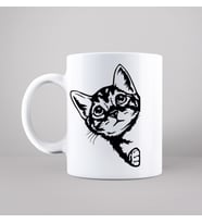 Kedi Tasarımlı Kupa