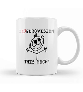 I Love Eurovision This Much Kupa Bardak Porselen